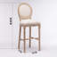 Tabourets de bar en bois massif, tabouret de cuisine rembourré-726489136