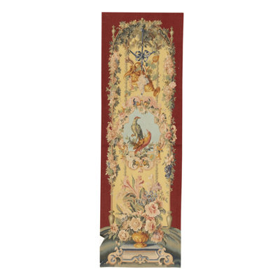Hand-Knotted High-Quality Red and Beige Runner