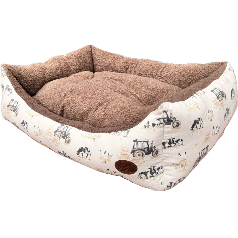 Orleans Animal Print Polyester Pet Bed, 13cm H x 36cm W x 31cm D