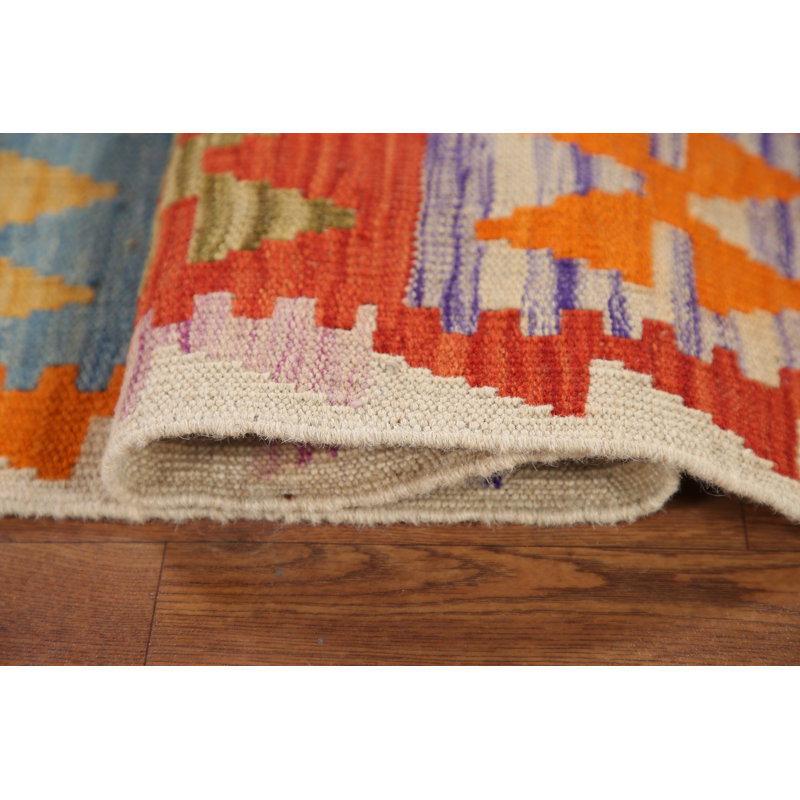 Tapis de marche réversible en laine Kilim 3 x 10