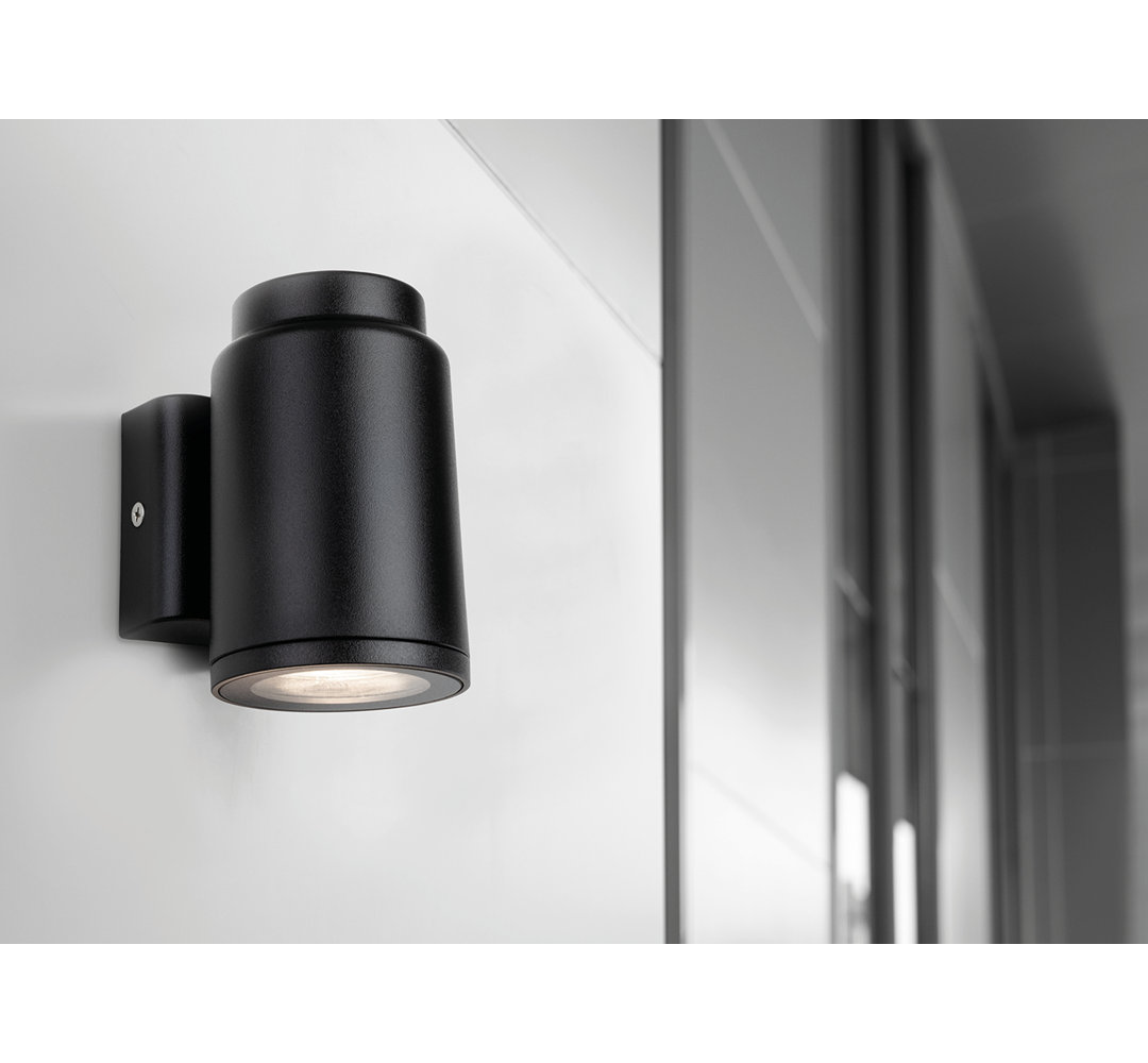 Black 11.1cm H Outdoor Armed Sconce