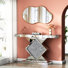 50x92.5CM Wall Mirror 120cm Glass Top Console Table Set