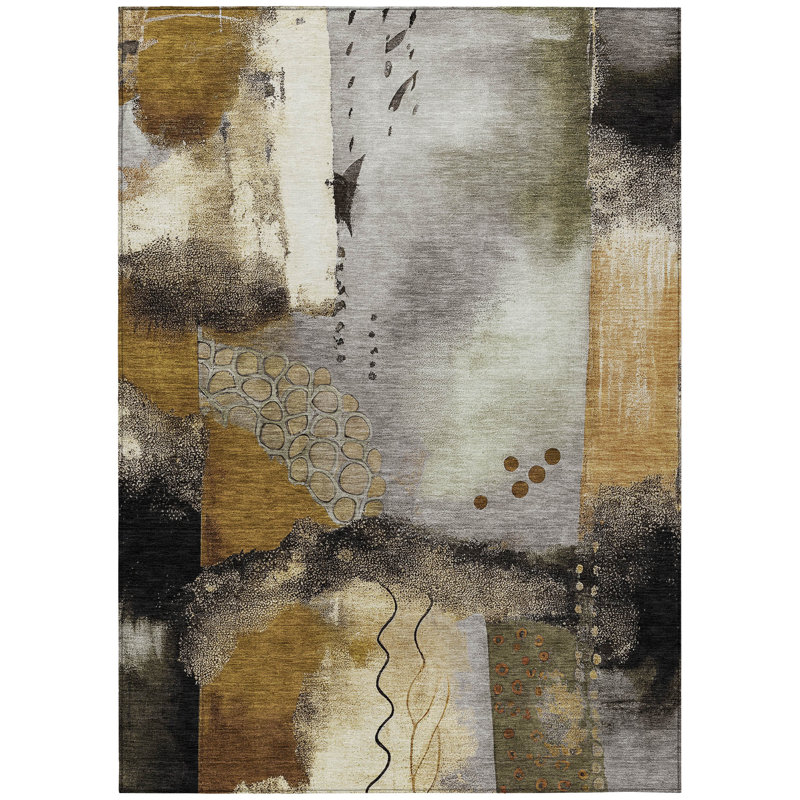 Machine Washable Indoor/Outdoor Amanda ACN2127 Modern Rug, Rectangle 8' x 10'