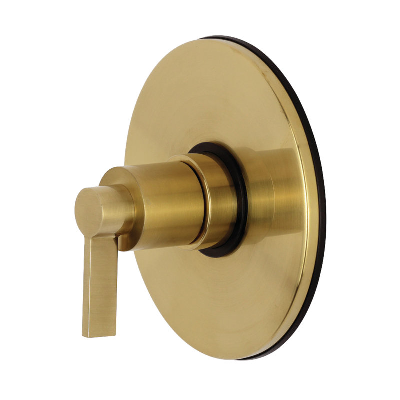 Kingston Brass NuvoFusion Single-Handle Pressure Balanced Shower Valve and Trim Set - Valve Included, Brushed Brass