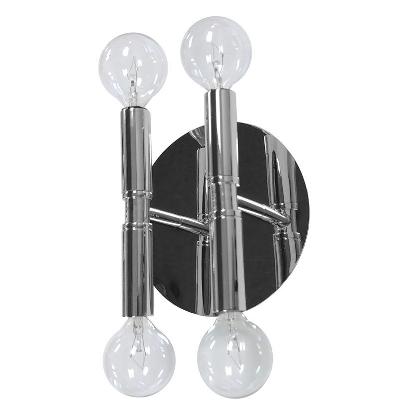 Appliquee à bras 4 lumières Maghull, Chrome poli