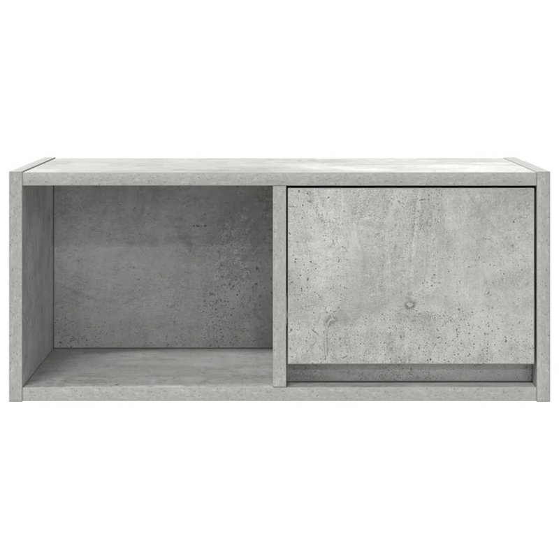 TV Cabinet 80X31x25.5 Cm Engineered Wood, Concrete Grey, 60 cm