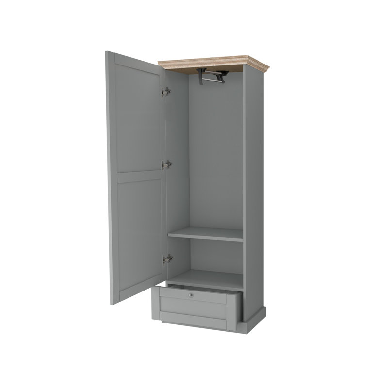 Ashmont 1 Door Manufactured Wood Wardrobe
