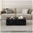 39.3" Black Marble Texture MDF Coffee Table, Luxurious Rectangular Living Room Table