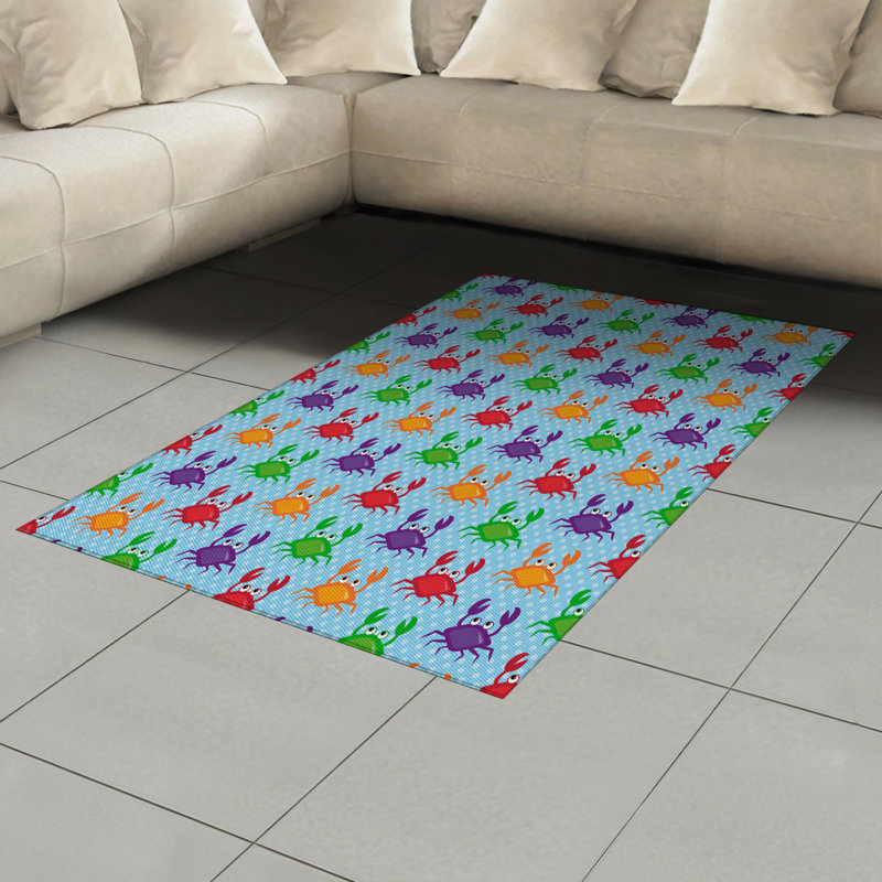 Tapis décoratif en fibre de polyester à haute densité, Rectangle— 4 pi x 5 pi 8 po