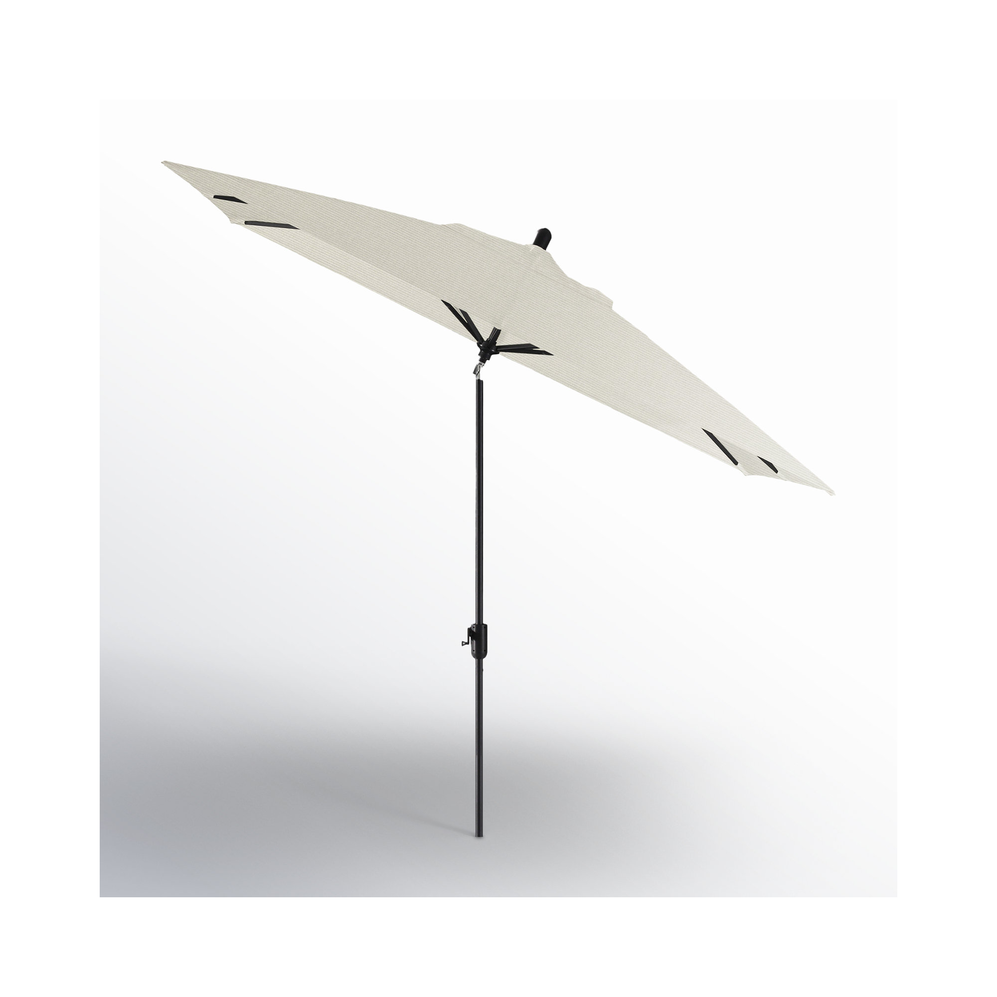 Olivier 116.7'' Outdoor Umbrella, Canvas Natural Sunbrella® Canvas, Black Sapphire