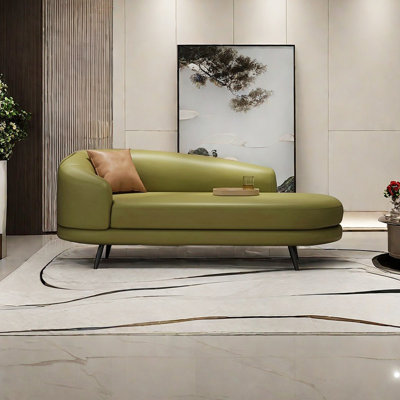 Metal Leg Indoor Chaise Lounge - Spacious Comfort
