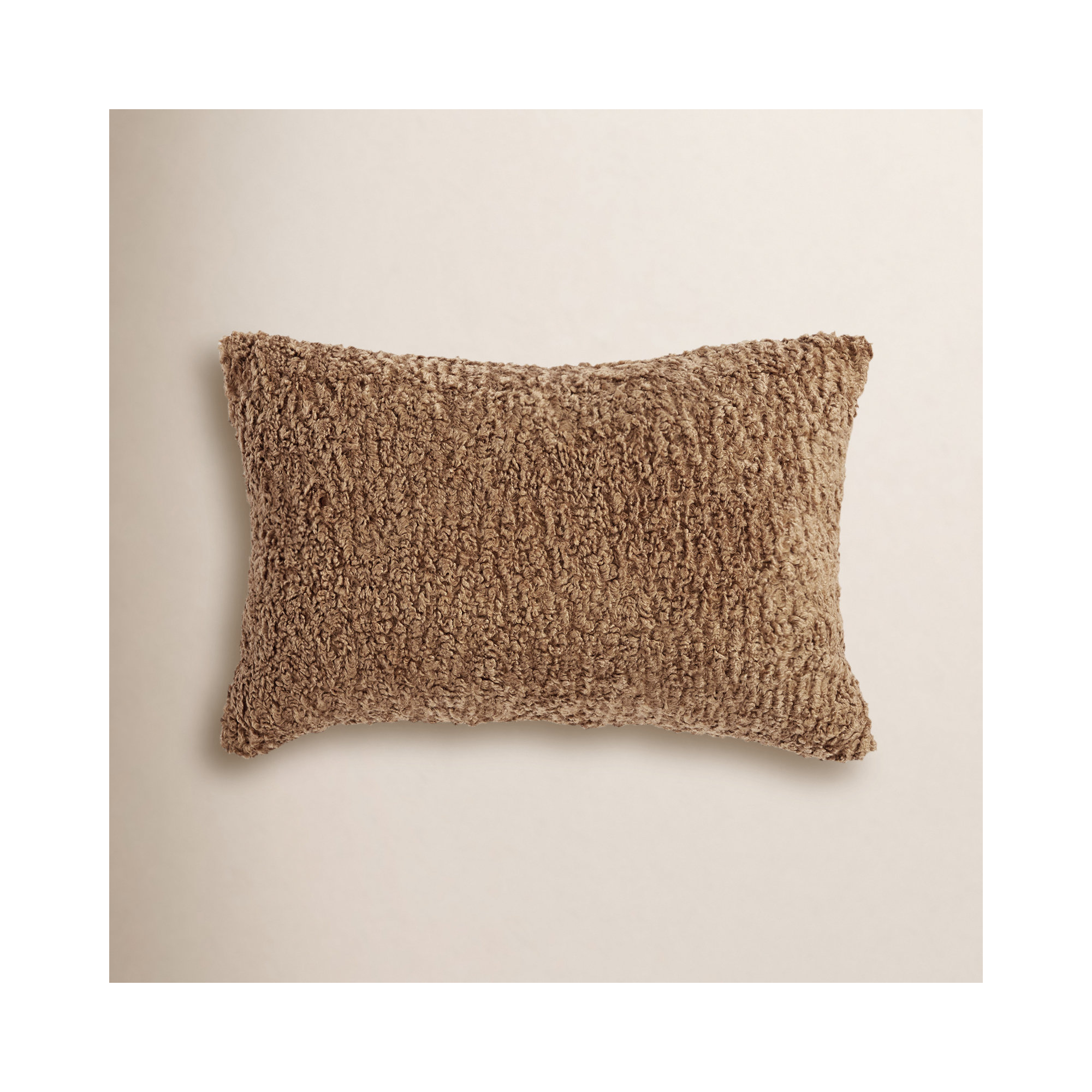Zina Lumbar Throw Pillow, Zazzle Taupe