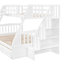 Lit simple superposé simple avec tiroirs, échelle et escalier de rangement-307300707