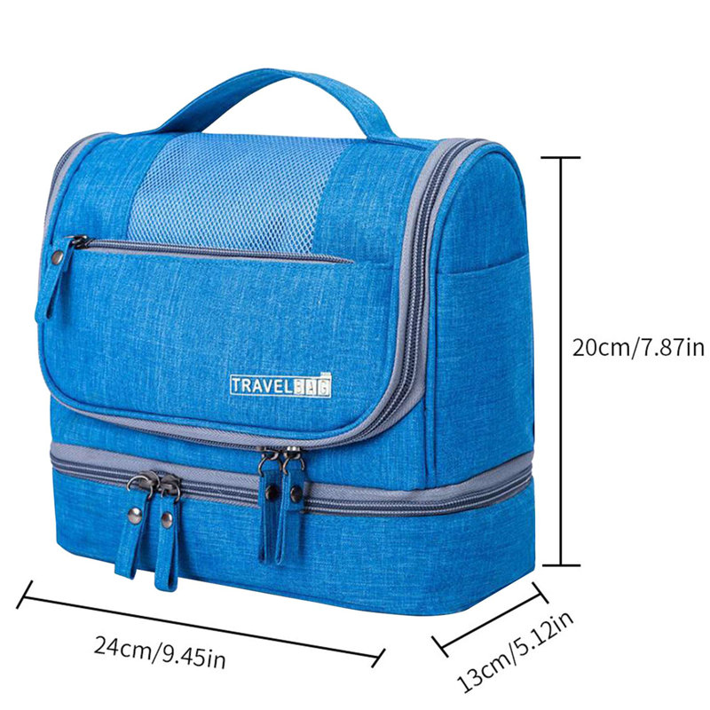 Grande trousse de rangement pour cosmétiques, Bleu