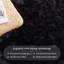 Tapis noir en fausse fourrure-77438961