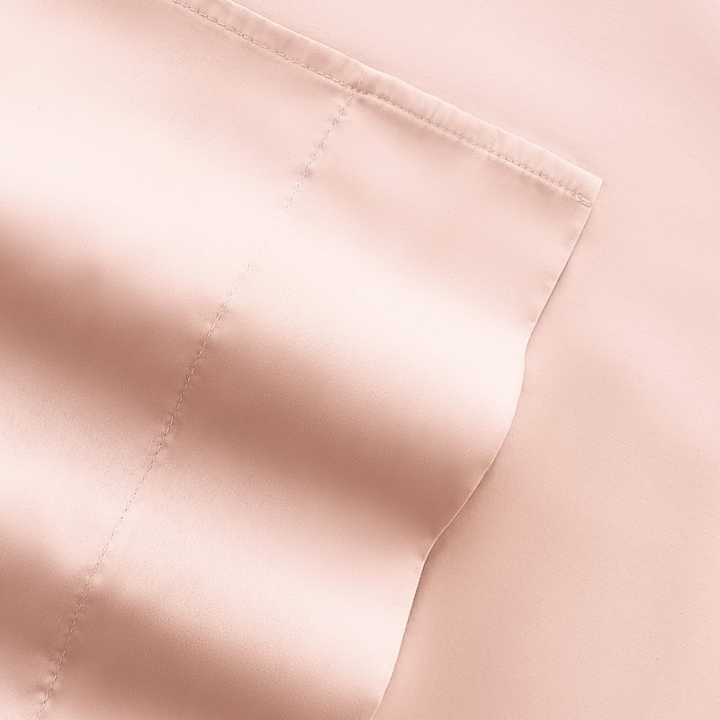 Sheet Set Solid Microfiber Ultra Soft Bedding, Twin Sheet Set with 2 Pillowcases, Blush