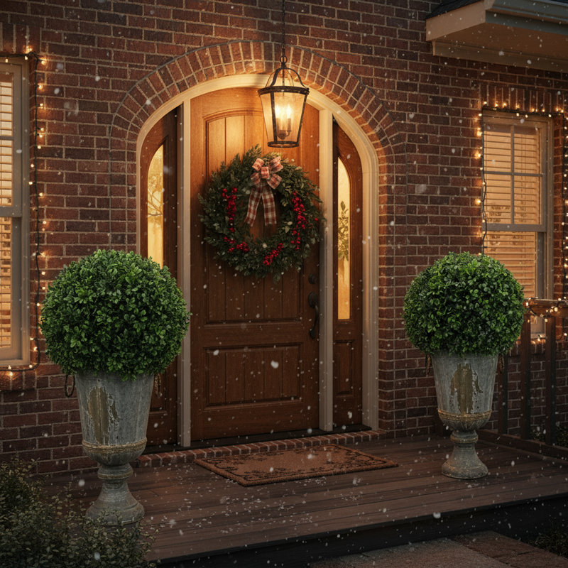 Artificial Boxwood Topiary, 25" H x 25" W x 25" D 