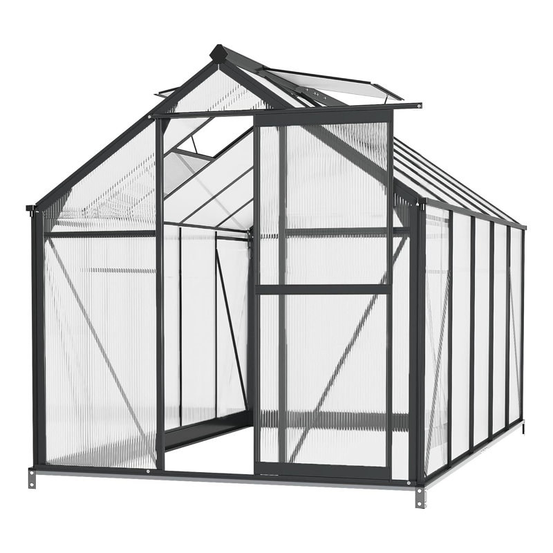 Serre extérieure de 6 pi, serre en polycarbonate pour l'extérieur
