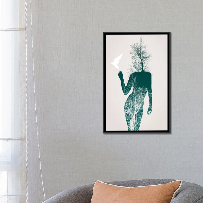 "bliss of solitude" par décor¡ niel taylor-impression sur image, Toile avec cadre noir, H 26 po x l 18 po x 1,5 po