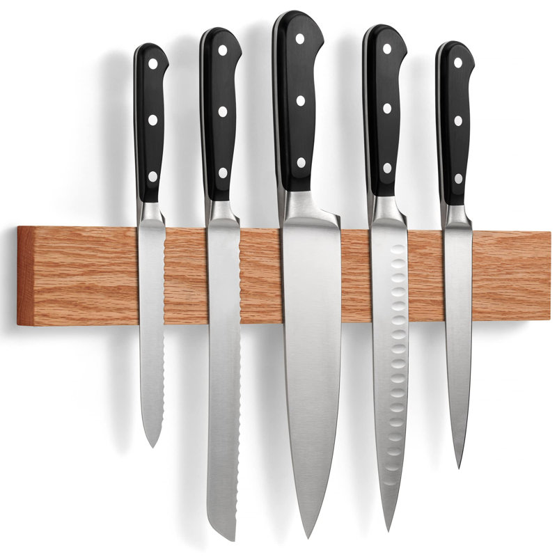 TAKKUI 6x2x1 Magnetic Knife Holder, Oak
