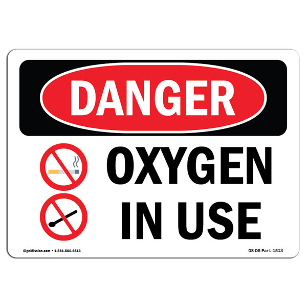 SignMission Oxygen in Use Sign | Wayfair