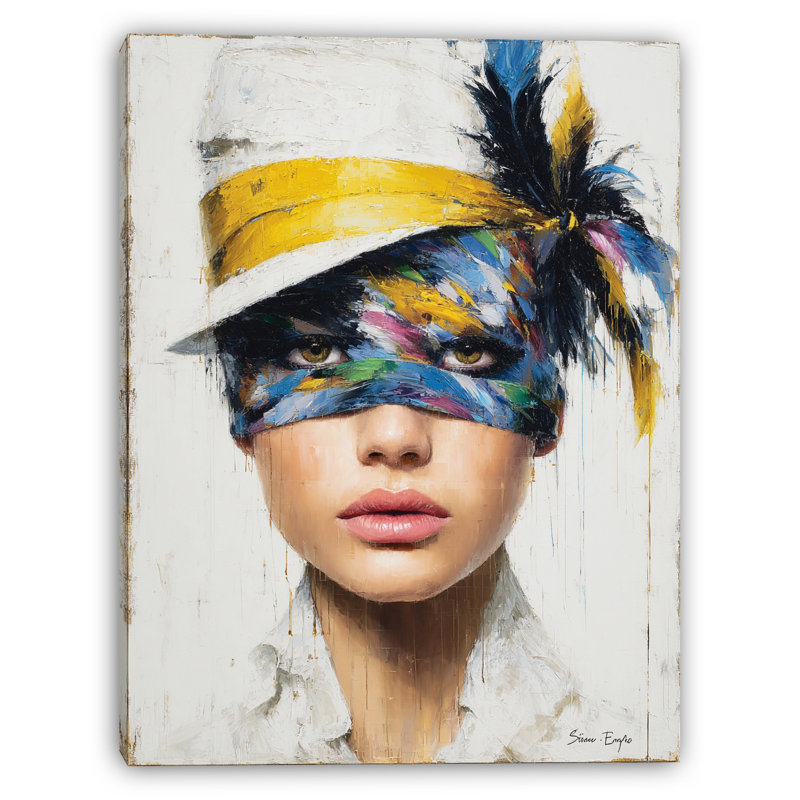 Art mural sur toile Masked Glamour I, H 40 po x l 30 po
