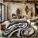 Galaxy Series Abrstract Black/Gray/Ivory/Beige Area Rug