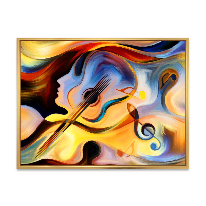 «Realms of Inner Ii», reproduction sur toile flottante, Cadre doré, H 24 po x l 36 po x P 1 po