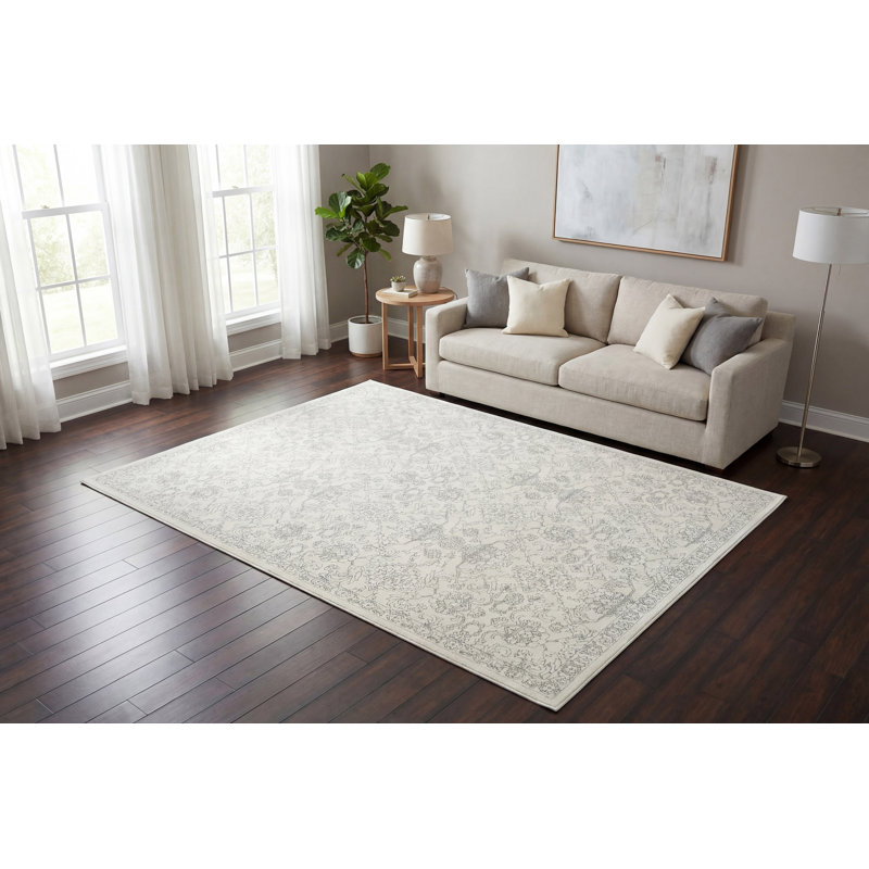Glenam 19483-910 GREY/CREAM, Rectangle 6'7" x 9'