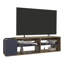 Meuble télé Solene avec tablettes ouvertes pour rangement moderne et console multimédia, finition chêne naturel pour le salon, meuble télé