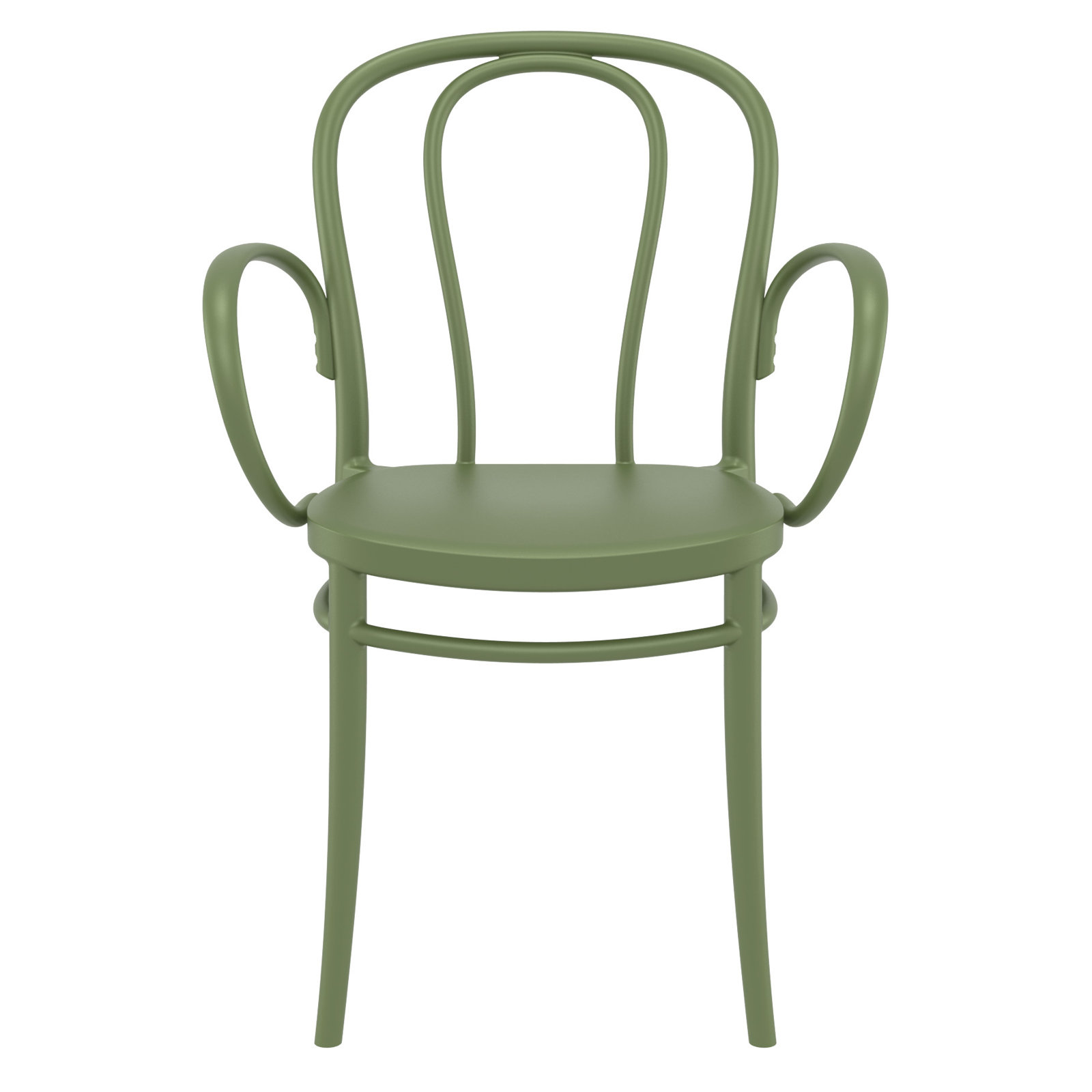 Farrah Stackable Patio Armchair, Olive Green