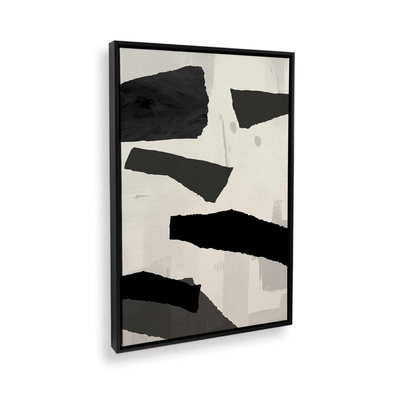Imprimé Sable Layers v2, Toile avec cadre flottant noir satiné, H 12,75 po x l 8,75 po x P 1,75 po