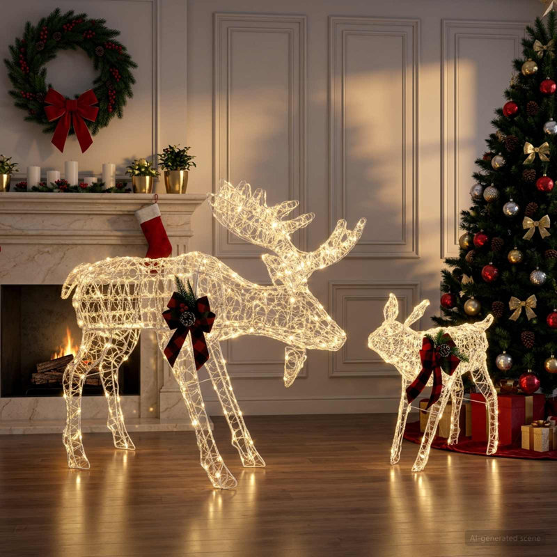 Moose Christmas Decoration Lighted Outdoor Moose Festive Yard Decoration