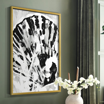 Ocean Inkblot II Framed Print - Solid Wood