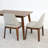 Neidl Modern Comfy Solid Wood Linen Fabric Dining Chair