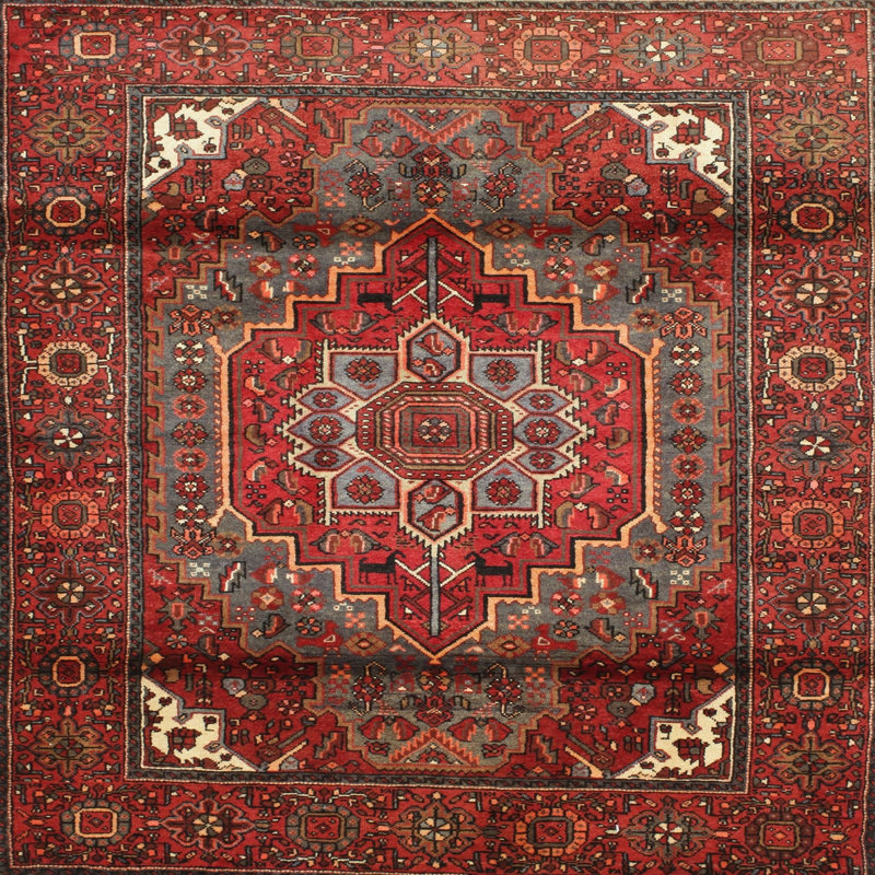 Southwestern Indoor Rug, Square 5'