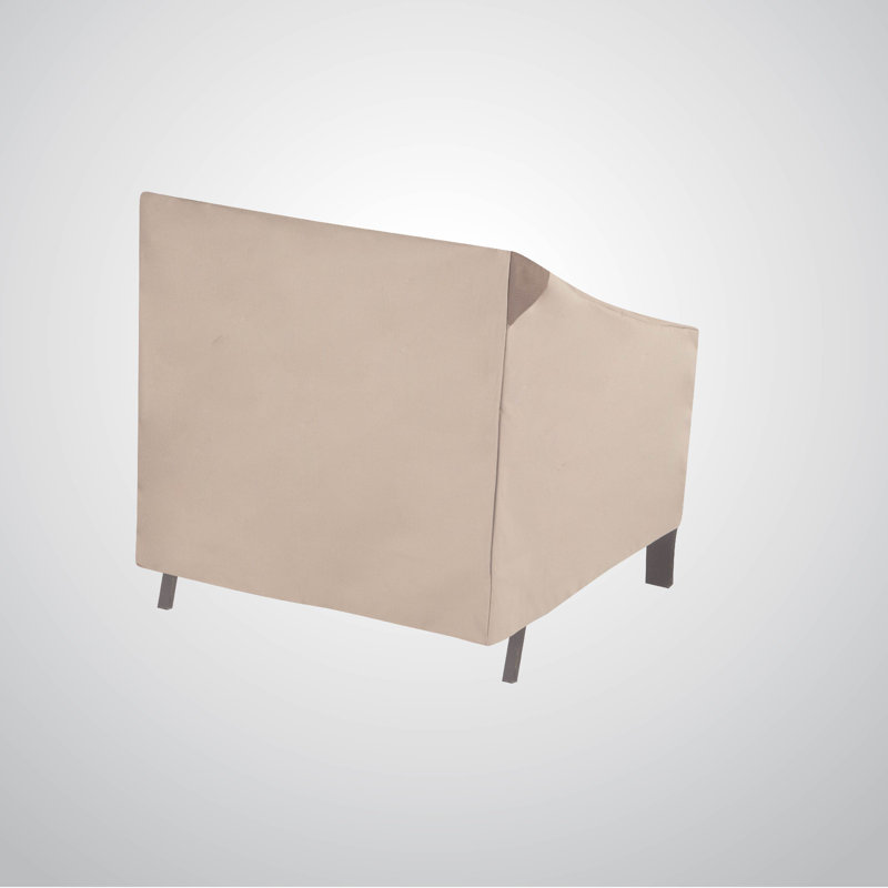 Beige Heavy-Duty Weather-Resistant Patio Swivel Lounge Chair Cover Set