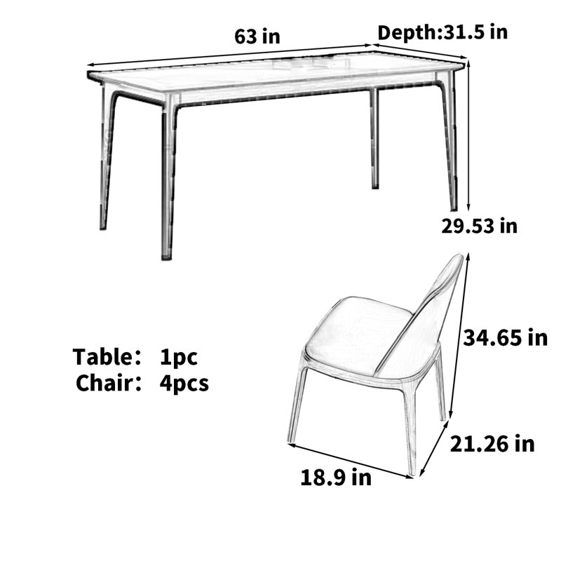 Italian-style rectangular rock plate dining table