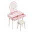 Meuble-lavabo merveilleux avec tabouret et miroir - Magnifique chambre à coucher et tiroirs