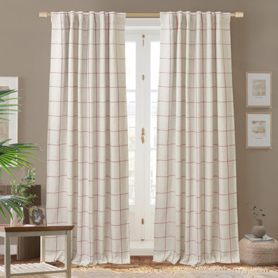 Rideaux en lin naturel occultant 100% Goffredo pour chambre à coucher Double couche Drape Farmhouse