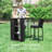 Aize Polyethylene (PE) Wicker Outdoor 27.5'' Bar Stool with Cushion