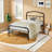 Amylia 18-Inch Heavy Duty Noiseless Non-Swaying Metal Iron Platform Bed Frame with 44” Headboard and Footboard, Black Iron-540552449