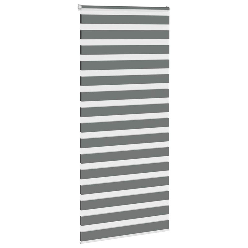 George Oliver Zebra Blind Polyester, 105cmW x 200cmL, Dark Grey