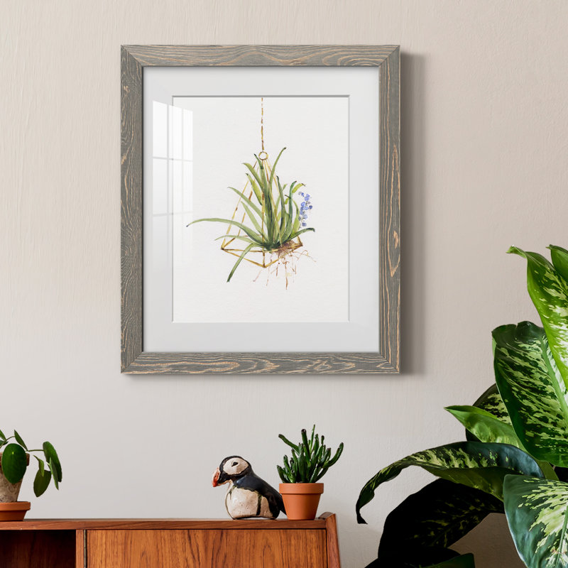 Gardenaire II - peinture encadrée, H 24 po x l 18 po x P 1,5 po, Encadré gris