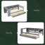 Lit plateforme en bois avec tablettes de rangement, tiroirs, station de charge et tête de lit tapissier-654673233