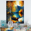 Petit bateau sur un lac en automne I - reproduction sur toile