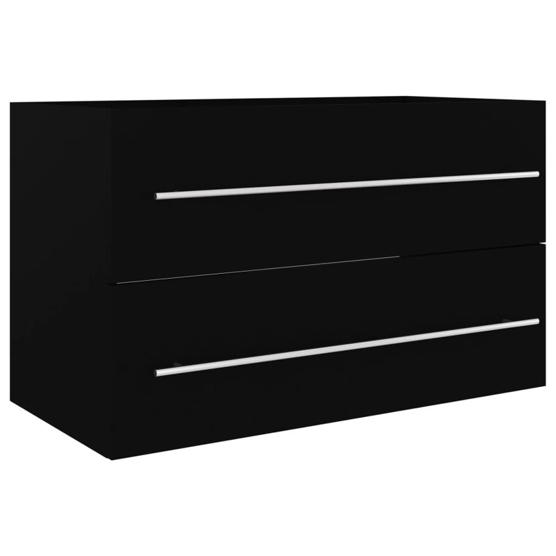 Eythan 80cm Single Bathroom Vanity Base Only,  Black