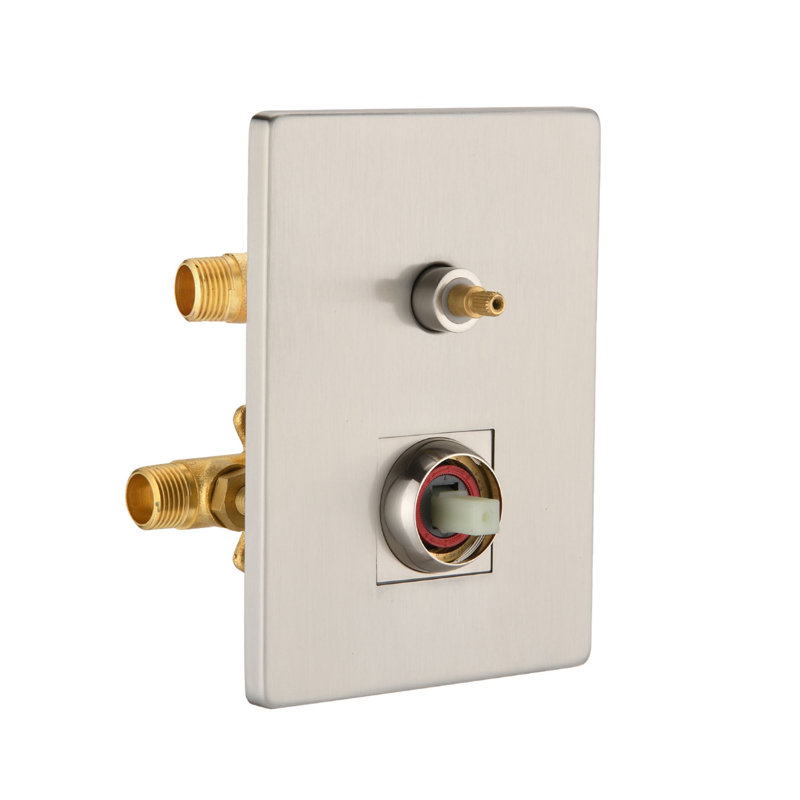 Brushed Nickel Wall Mounted Rain Shower System with Handheld