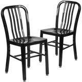 Akins Indoor/Outdoor Commercial Grade Metal Modern Dining Chairs by Flash Furniture