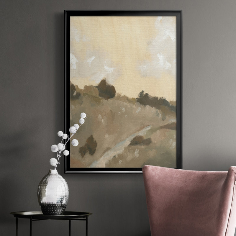 «Hillside Walking Path IV», toile encadrée de qualité supérieure - prête à être accrochée, H 30,5 po x l 22,5 po x P 1 po